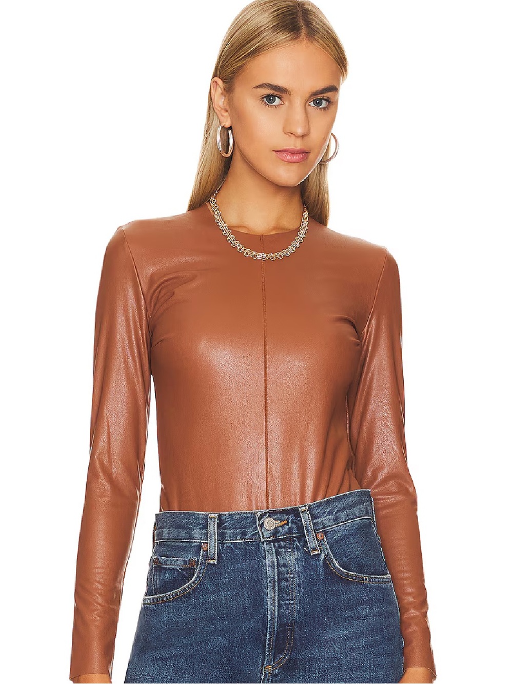 Commando Long Sleeve Crew Neck Bodysuit Size M